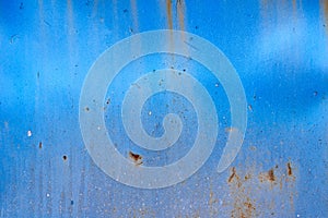 Blue rusty metal grunge texture. Abstract background