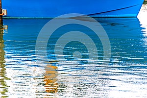 Blue Sailboat Reflection Westport Grays Harbor Washington State