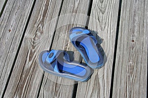 Blue sandals