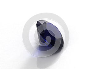 Blue sapphire isolated on white background