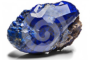 blue sapphire on the white background. 3d rendering. photo