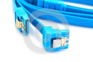 Blue SATA cable connectors