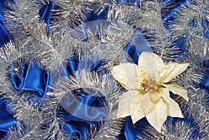 Blue sateen decoration photo