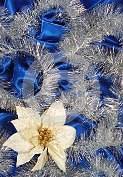 Blue sateen decoration photo