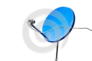 Blue satellite dish