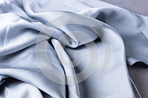 Blue Satin Background Horizontal Copy Space