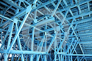 Blue scaffold