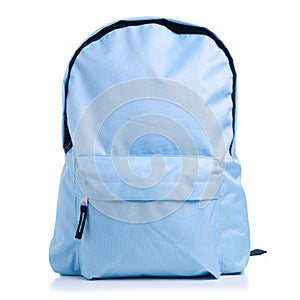 Blue school backpack