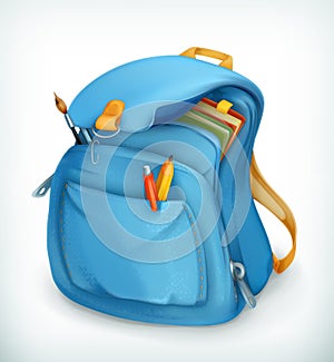 Blue school bag