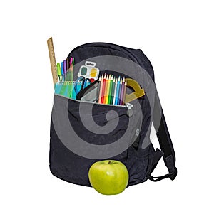 Blue school bag, backpack