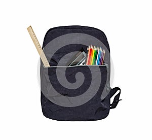 Blue school bag, backpack