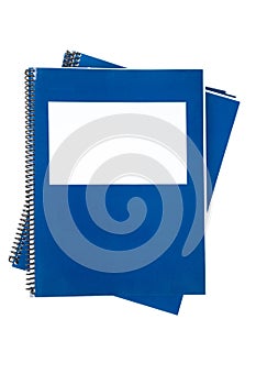 Blue school textbook