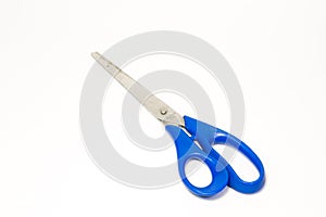 Blue Scissors Isolated On White