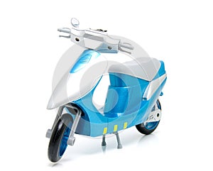 Blue scooter