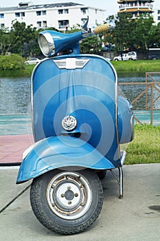 Blue scooter