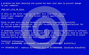 Blue Screen of Death.