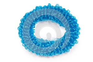Blue scrunchies for hair isolated