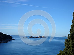 Blue sea and coastline