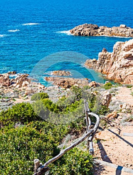 Blue sea in Costa Paradiso