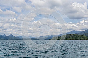 Mountian with water surface background texture