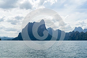 Mountian with water surface background texture