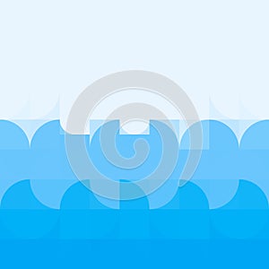 Blue Sea Ocean Waves Abstract Background Illustration
