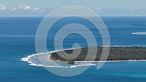 Blue sea and ocean waves in Mindanao, Philippines.