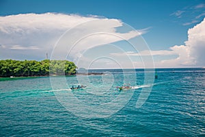 Blue sea in Padang Bai - Bali Island