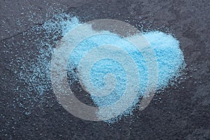Blue sea salt scattered - Bright blue copper sulfate