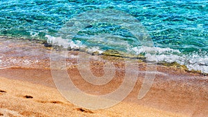 Blue sea and sand, coast, Mediterranean
