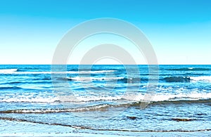 Blue sea and sky, background. summer and holiday concept.