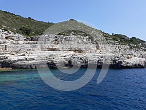 Blue sea in the summer