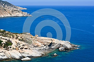 Blue sea at the sunny day in Cam Ranh bay, Vietnam