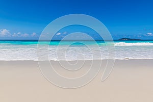 Blue sea and tropical beach background