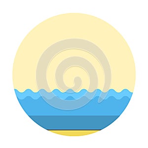 Blue sea water background vector.