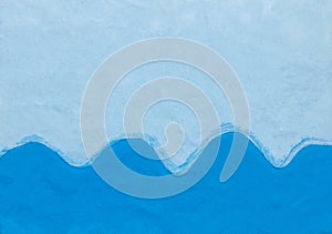 Blue sea wave background made from plasticine