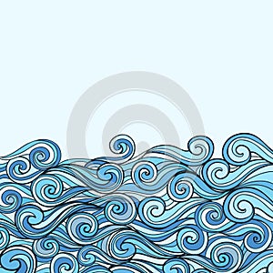 Blue Sea Wave background