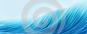 Blue sea wave banner. Water flow abstract background