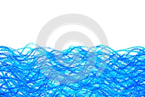 Blue sea wave crayon texture background