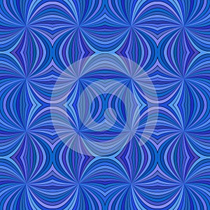 Blue seamless abstract hypnotic swirling ray stripe pattern background