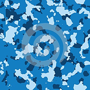 Blue seamless camo pattern