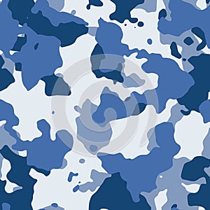 Blue seamless camo