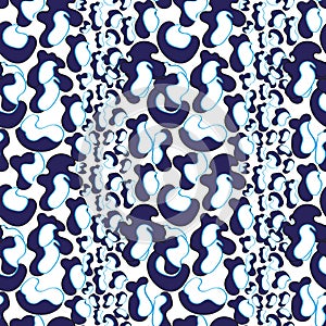 Blue seamless Leopard Fur Pattern