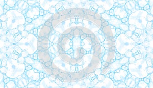 Blue seamless pattern. Astonishing delicate soap b