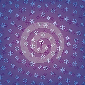 Blue seamless snowflakes pattern