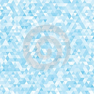 Blue seamless triangle mosaic background