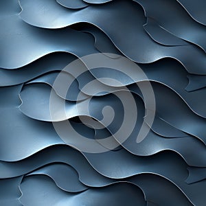 Blue seamless wavy pattern. Abstract vector background