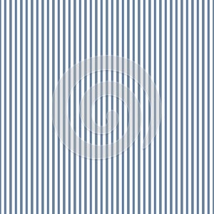 Blue Seersucker Chambray Pinstripe Texture Background. Classic Preppy Shirting Stripe Seamless Pattern. Close Up Suit Fabric. photo