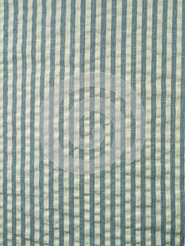 Blue seersucker fabric