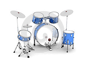 Blue set of drums photo